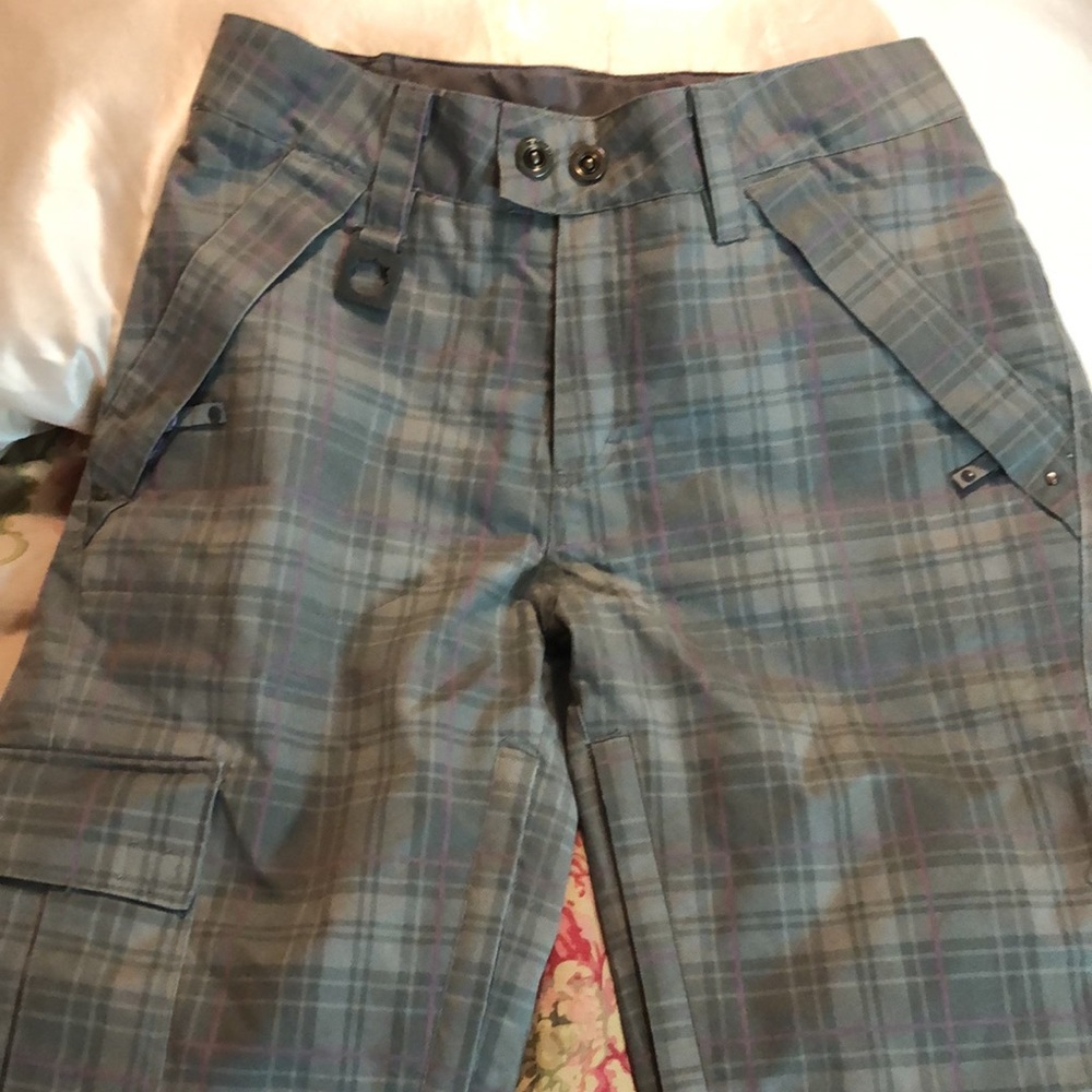 EMPYRE 10,000mm Size Small Snow Ski Snowpants Plaid Gray Purple $159 NEW - Picture 11 of 16